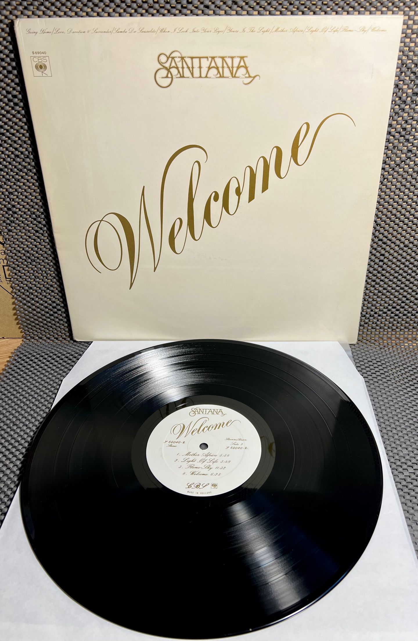 Santana - Welcome [Vinyl LP - 1st Press - EU 1973 - CBS S 69040 - Gatefold - EX to NM] | CBS (S 69040) - 2