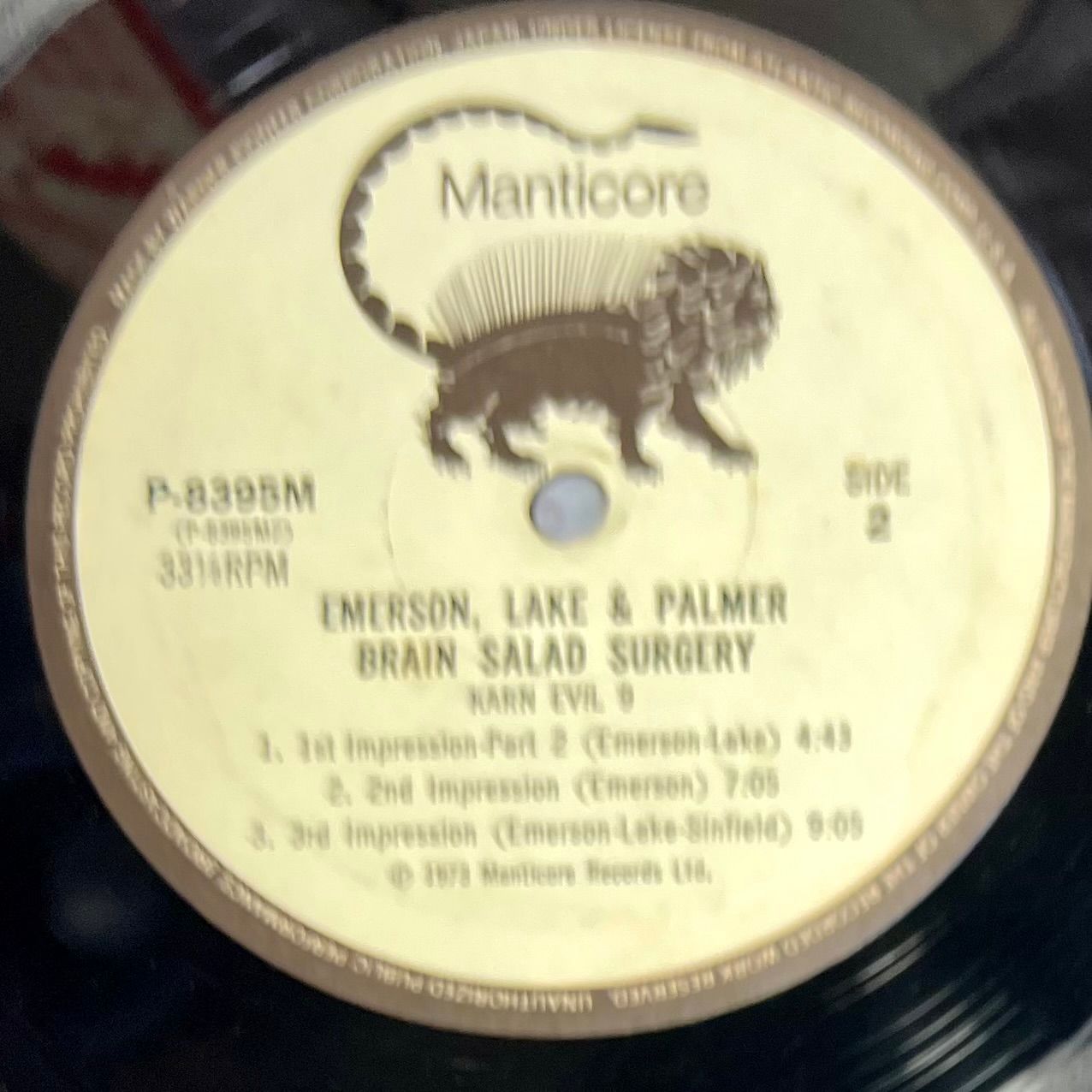 Emerson, Lake & Palmer - Brain Salad Surgery [Vinyl LP - 1st Japan Press - 1973 - Manticore P-8395M - VG+/VG+ with Obi, Insert & Poster] Prog Rock | Manticore (P-8395M) - 5