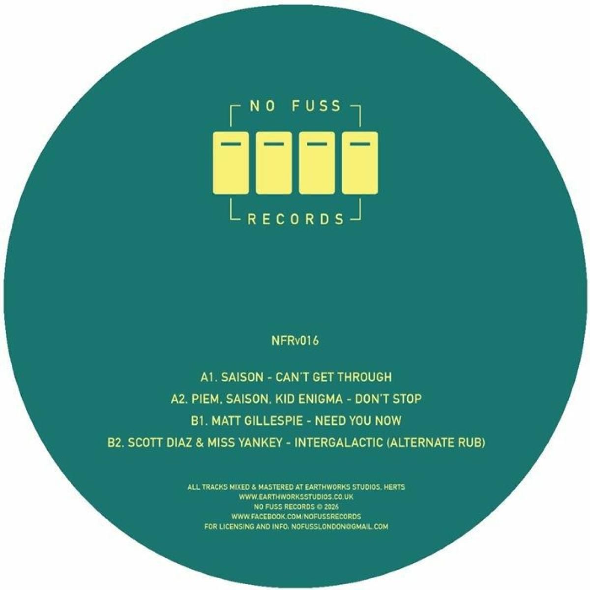 Various - NFRV 016 | No Fuss Records (NFRV016) Various - NFRV 016 | No Fuss Records (NFRV016)