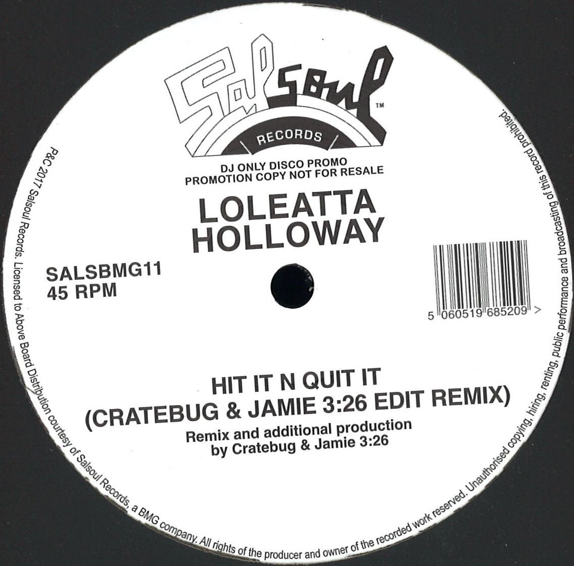 Loleatta Holloway - Hit It N Quit It ( Jamie 3:26 & Cratebug Edit) | Salsoul (ABSALSCB) Loleatta Holloway - Hit It N Quit It ( Jamie 3:26 & Cratebug Edit) | Salsoul (ABSALSCB)