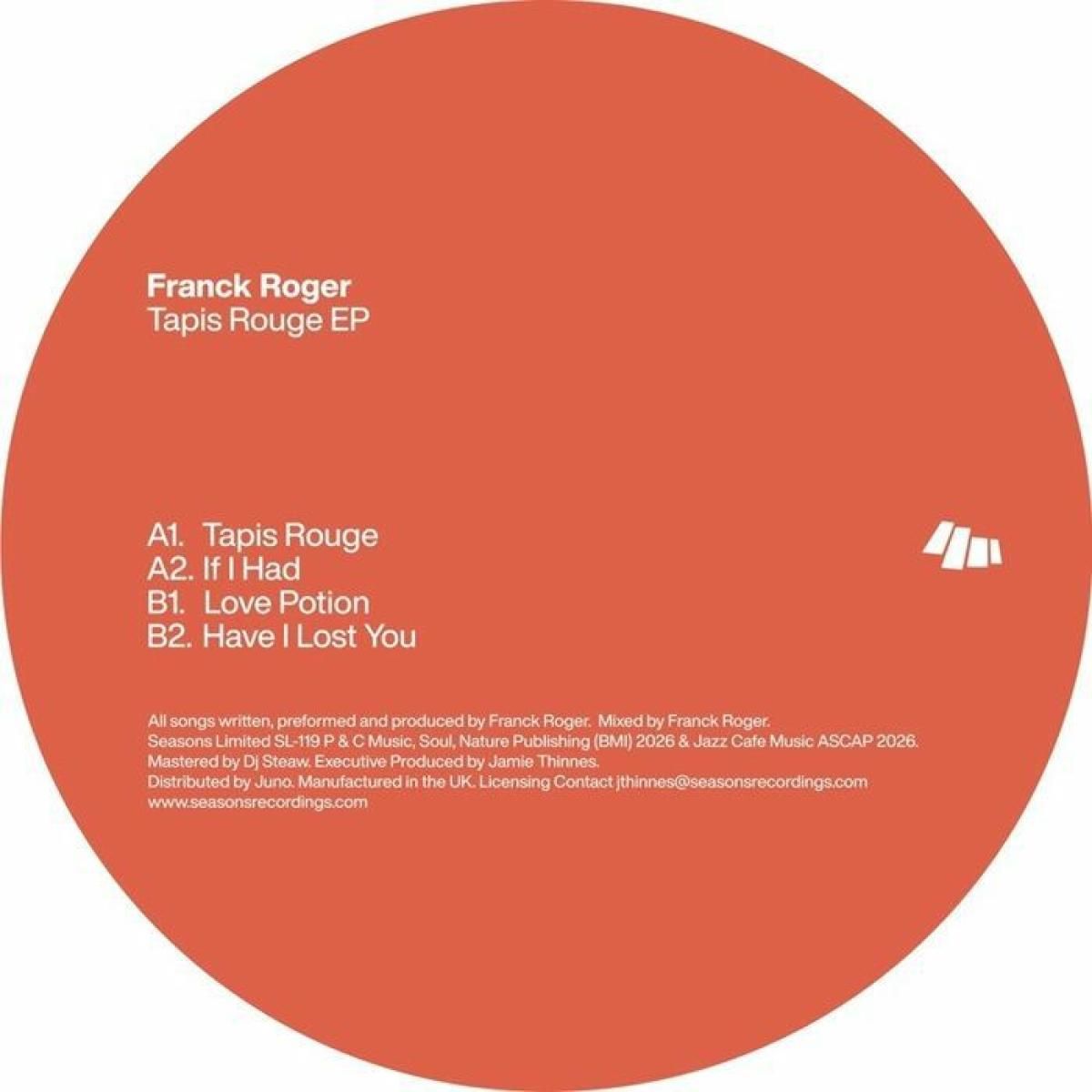 Franck Roger - Tapis Rouge EP | Seasons Limited (SL119)