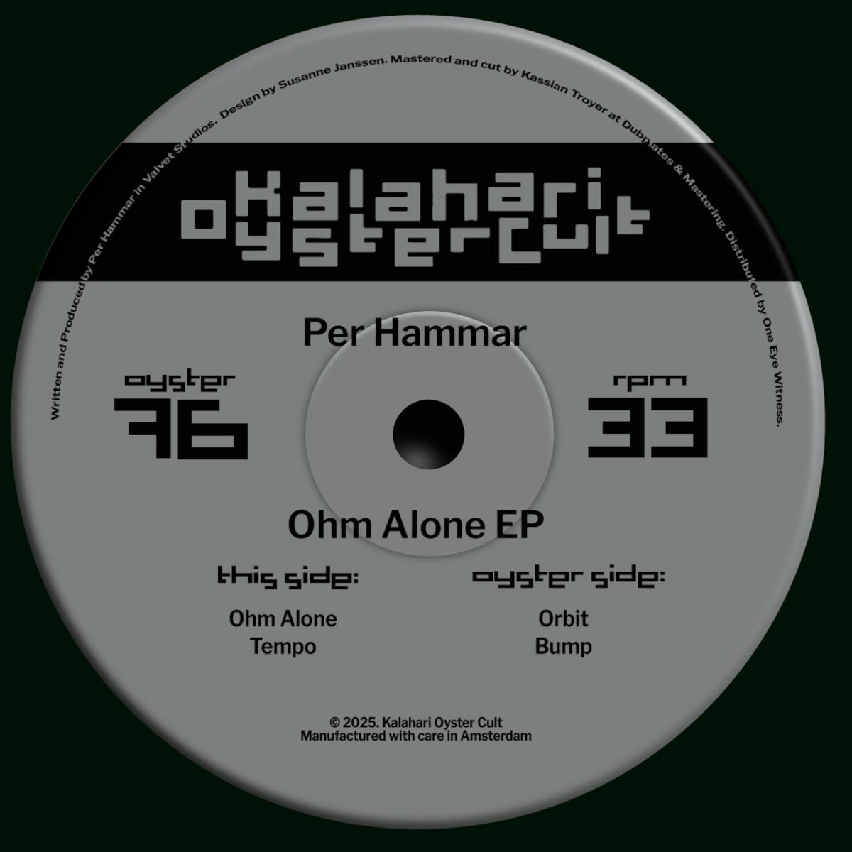 Per Hammar - Ohm Alone EP | Kalahari Oyster Cult (OYSTER76)