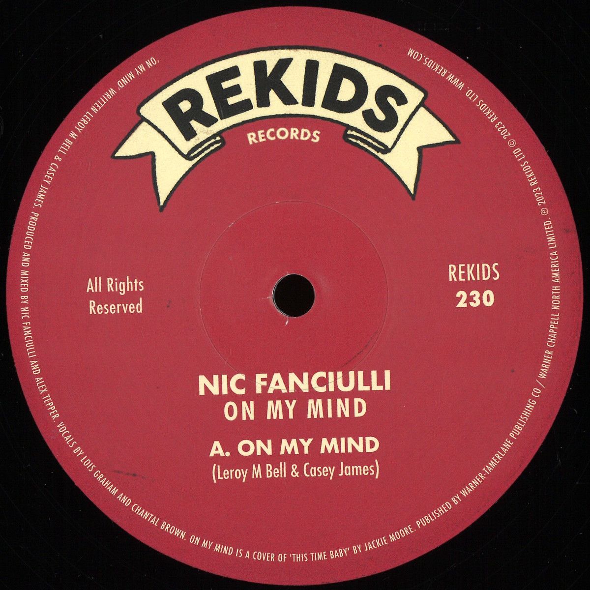 Nic Fanciulli - On My Mind | Rekids (REKIDS230) Nic Fanciulli - On My Mind | Rekids (REKIDS230)