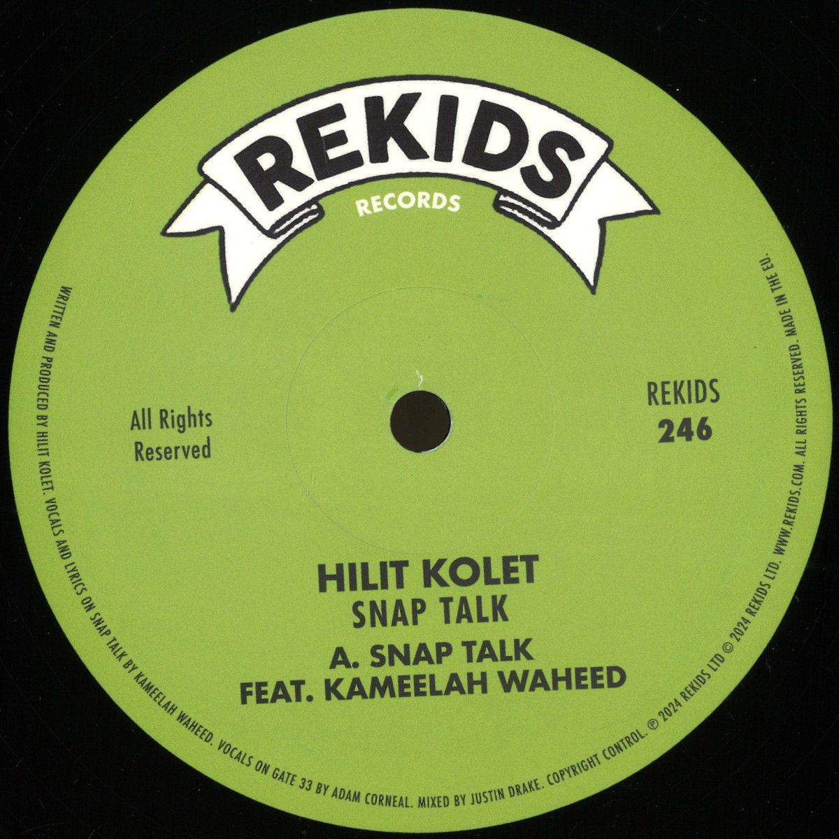 Hilit Kolet - Snap Talk | Rekids (REKIDS246) Hilit Kolet - Snap Talk | Rekids (REKIDS246)
