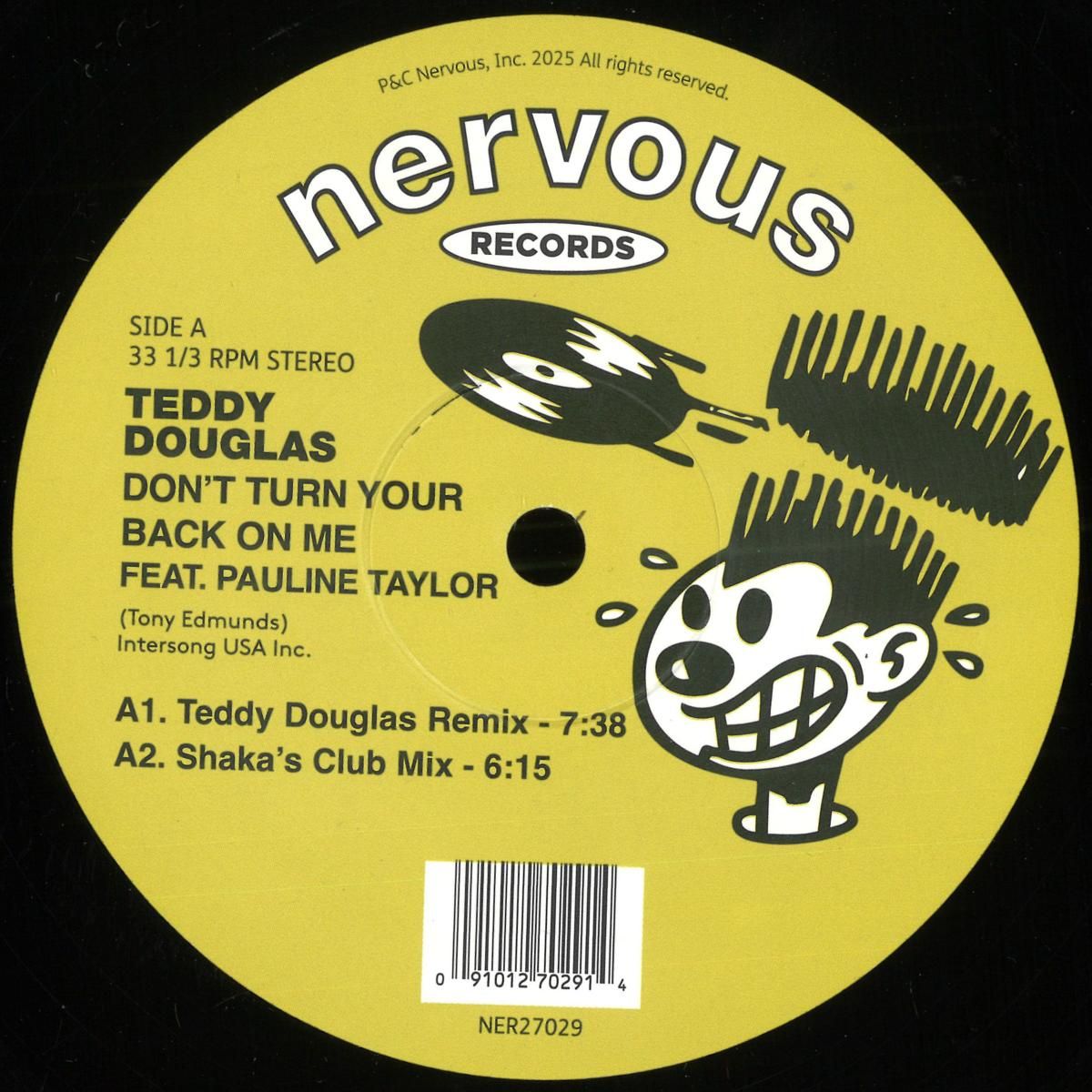 Teddy Douglas - Don't Turn Your Back On Me | Nervous Records (NER27029) Teddy Douglas - Don't Turn Your Back On Me | Nervous Records (NER27029)
