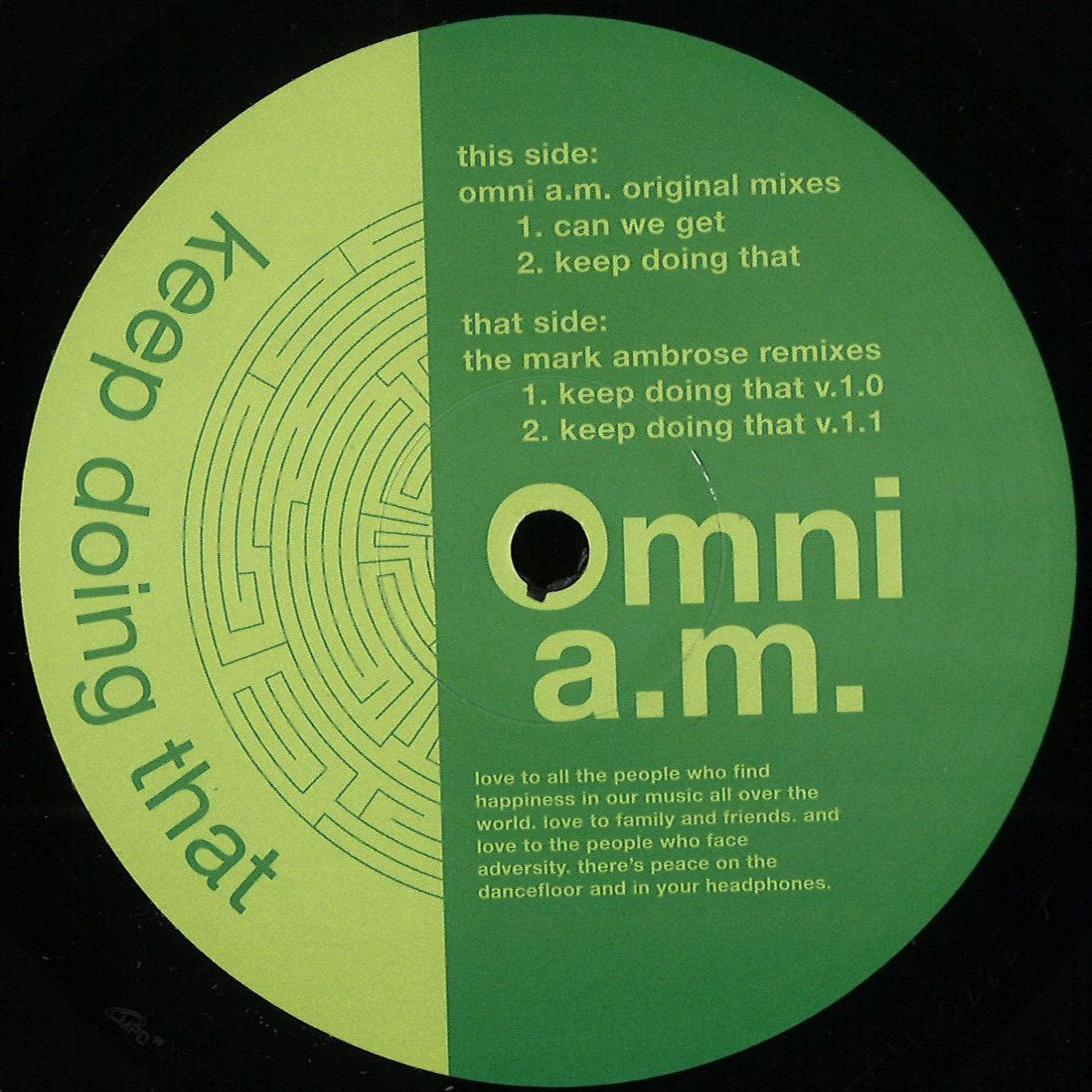 Omni A.M. - Keep doing That | Euphoria Records (AAH00222) - main Omni A.M. - Keep doing That | Euphoria Records (AAH00222) - main