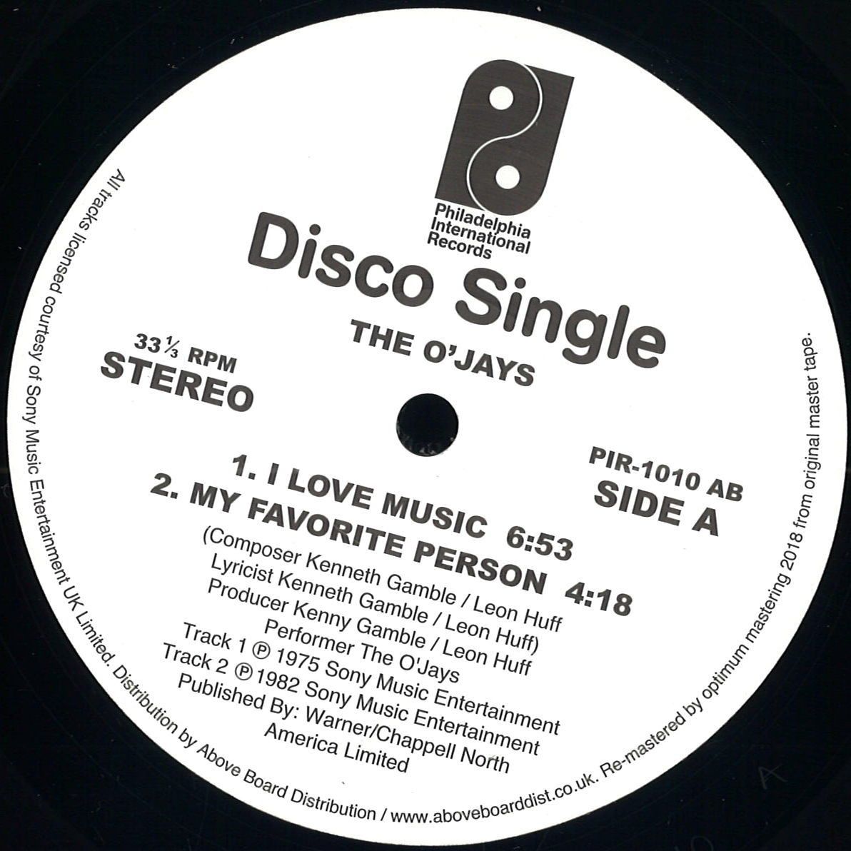The O'Jays - I Love Music | PHILADELPHIA INTERNATIONAL (PIR-1010AB) The O'Jays - I Love Music | PHILADELPHIA INTERNATIONAL (PIR-1010AB)