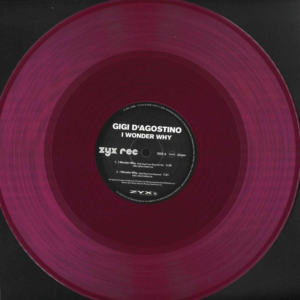 Gigi D'AGOSTINO - I Wonder Why | Zyx Music (MAXI 1166-12)