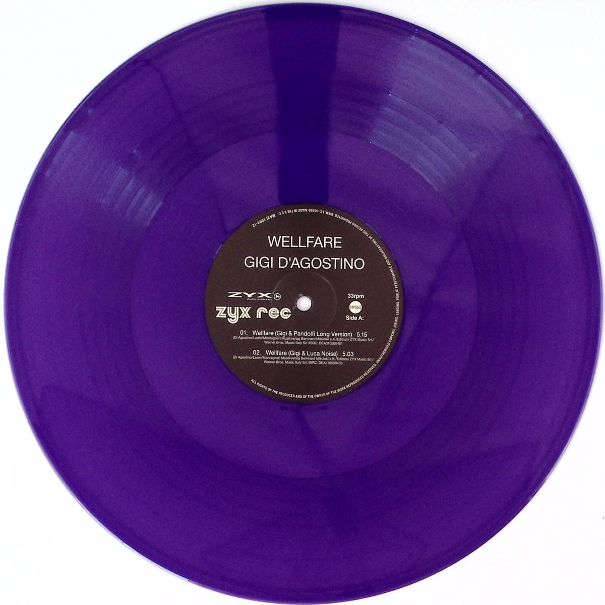 Gigi D'Agostino - Wellfare | Zyx Music (MAXI1094-12) Gigi D'Agostino - Wellfare | Zyx Music (MAXI1094-12)