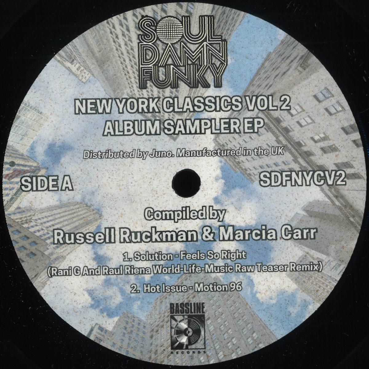 Various - Soul Damn Funky Presents New York Classics Vol 2 Album Sampler | Bassline US (SDFNYCV2)