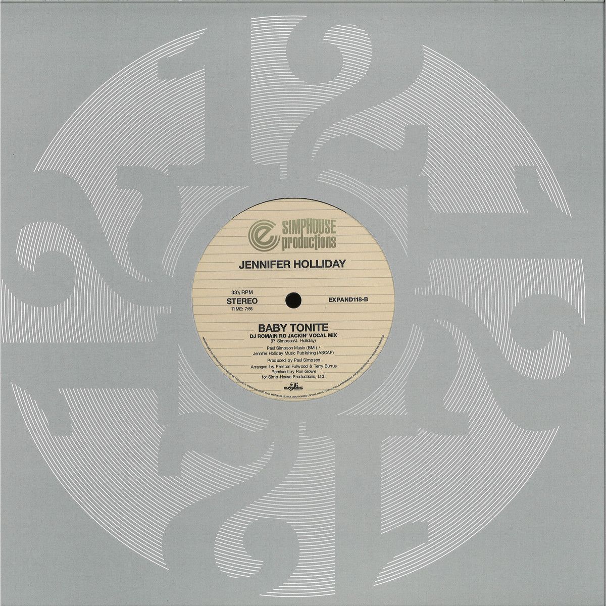 Jennifer Holiday - Baby Tonite | Expansion (EXPAND118)