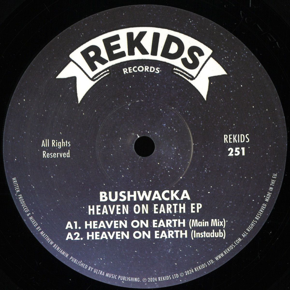 Bushwacka! - Heaven On Earth EP | Rekids (REKIDS251) - main