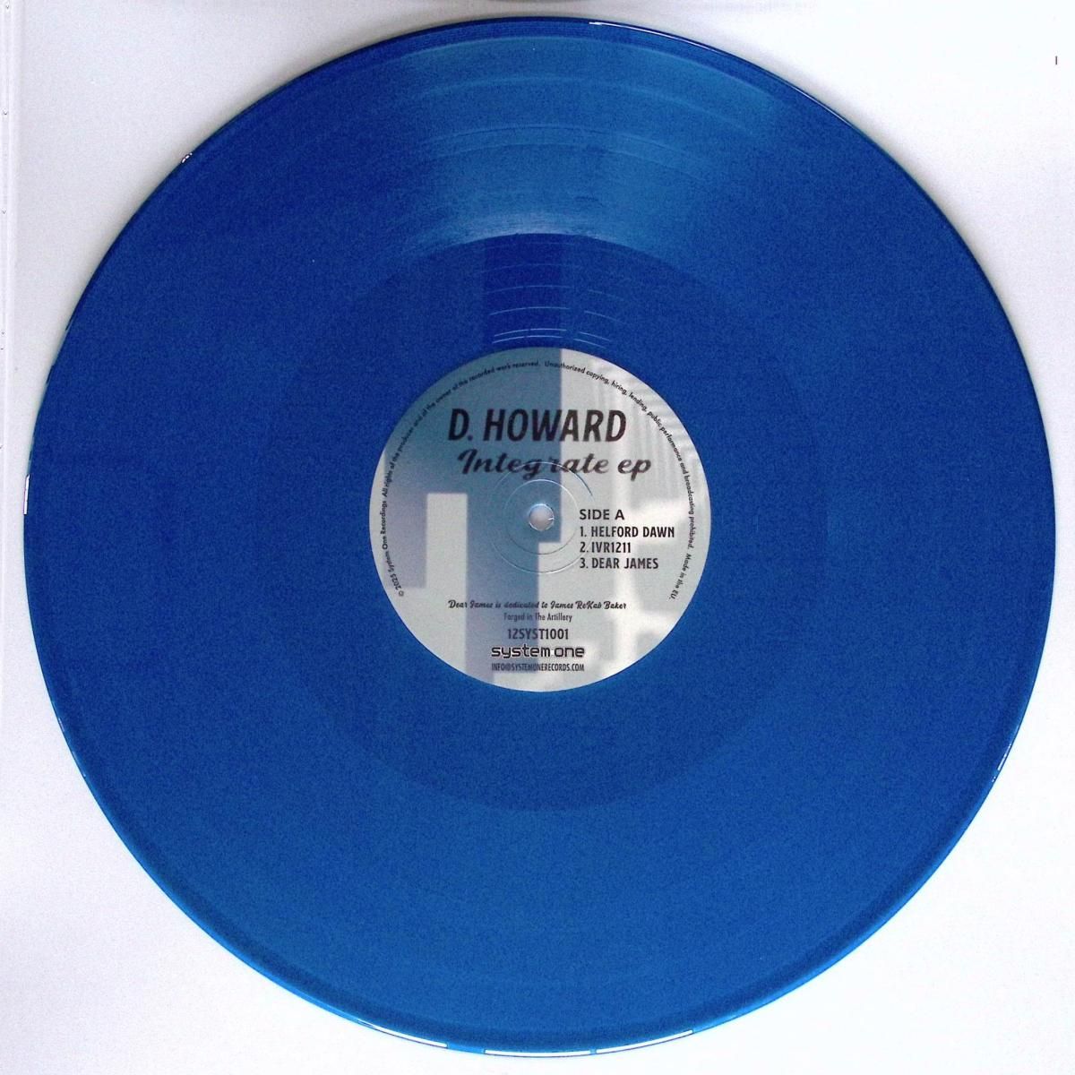 D.Howard - Intergrate EP | System One Records (12SYST1001) D.Howard - Intergrate EP | System One Records (12SYST1001)