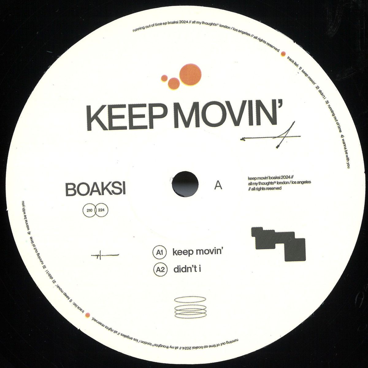 Boaksi - Keep Movin' | All My Thoughts (AMT041LP) Boaksi - Keep Movin' | All My Thoughts (AMT041LP)