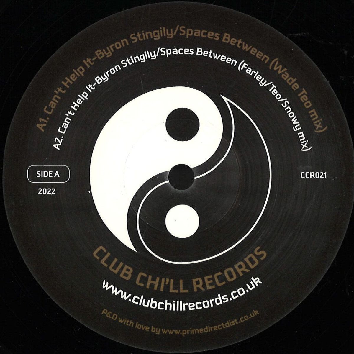 Byron Stingily  &  Spaces Between - Can’t Help It EP | Club Chi’ll Records (CCR021)