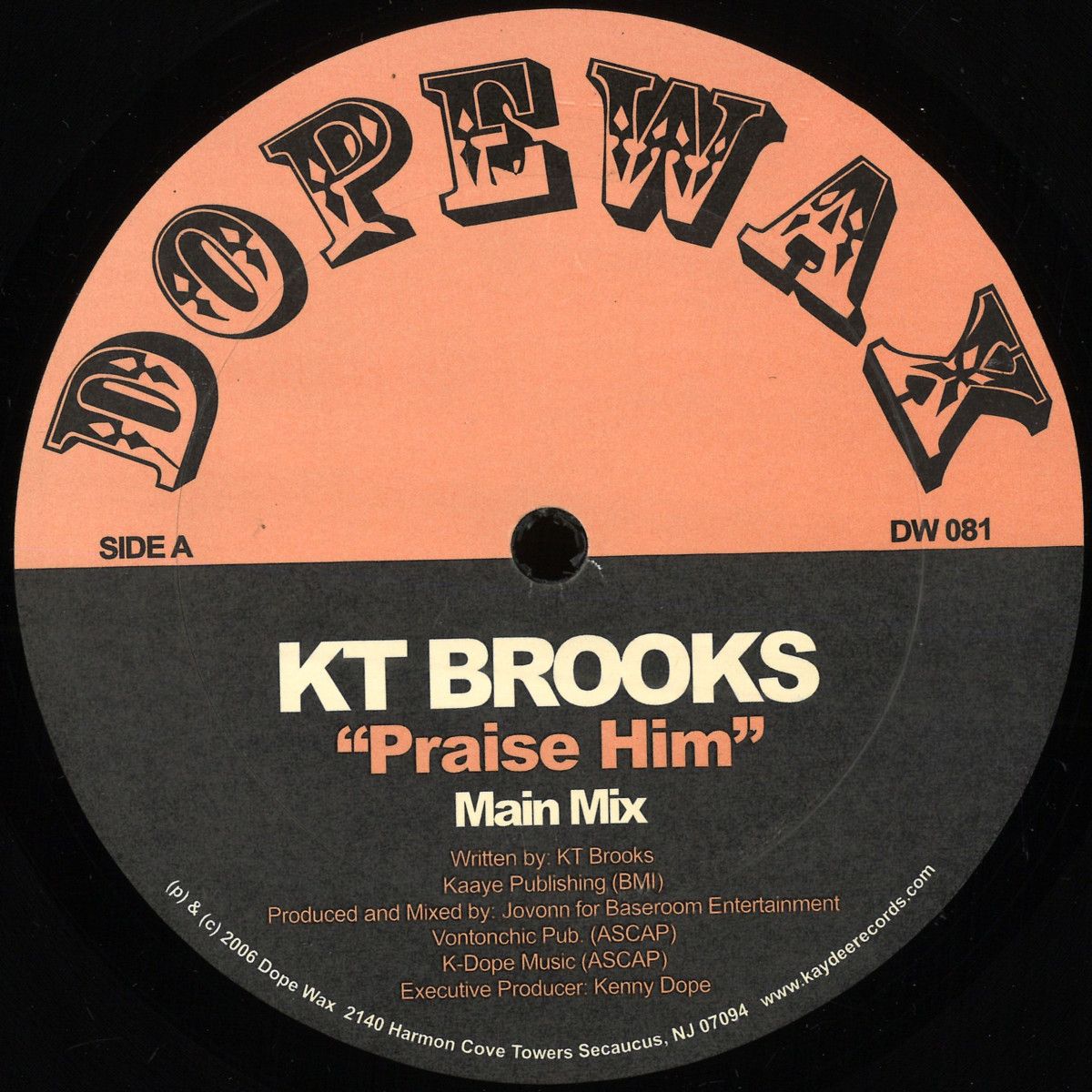 KT Brooks - Praise Him | Dopewax (DW081) - main