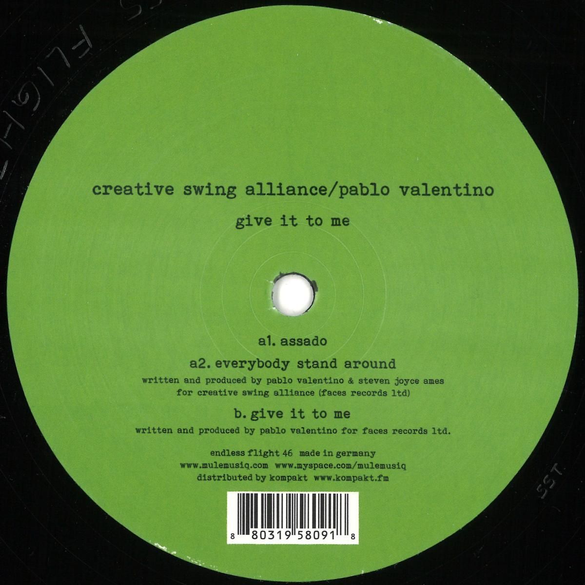 Creative Swing Alliance  &  pablo Valentino - Give It To Me | Endless Flight / Mule Electron (EF46) - main