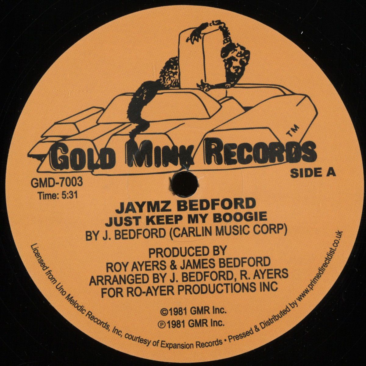 Jaymz Bedford - Just Keep My Boogie | GOLD MINK RECORDS (GMD7003)
