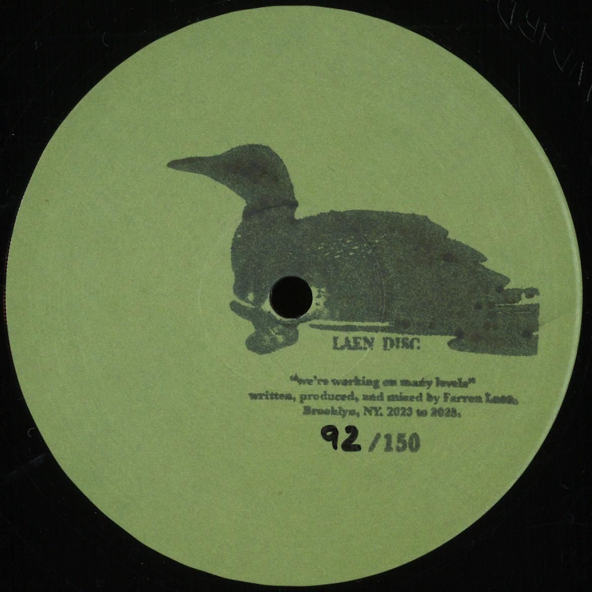 Farren Laen - We’re Working On Many Levels | Laen Disc (LAENDISC004) - main Farren Laen - We’re Working On Many Levels | Laen Disc (LAENDISC004) - main