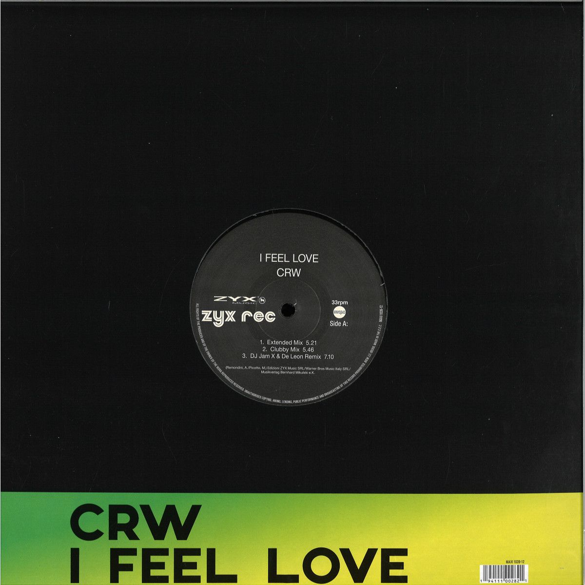 CRW - I Feel Love | Zyx Music (MAXI1039-12) - main