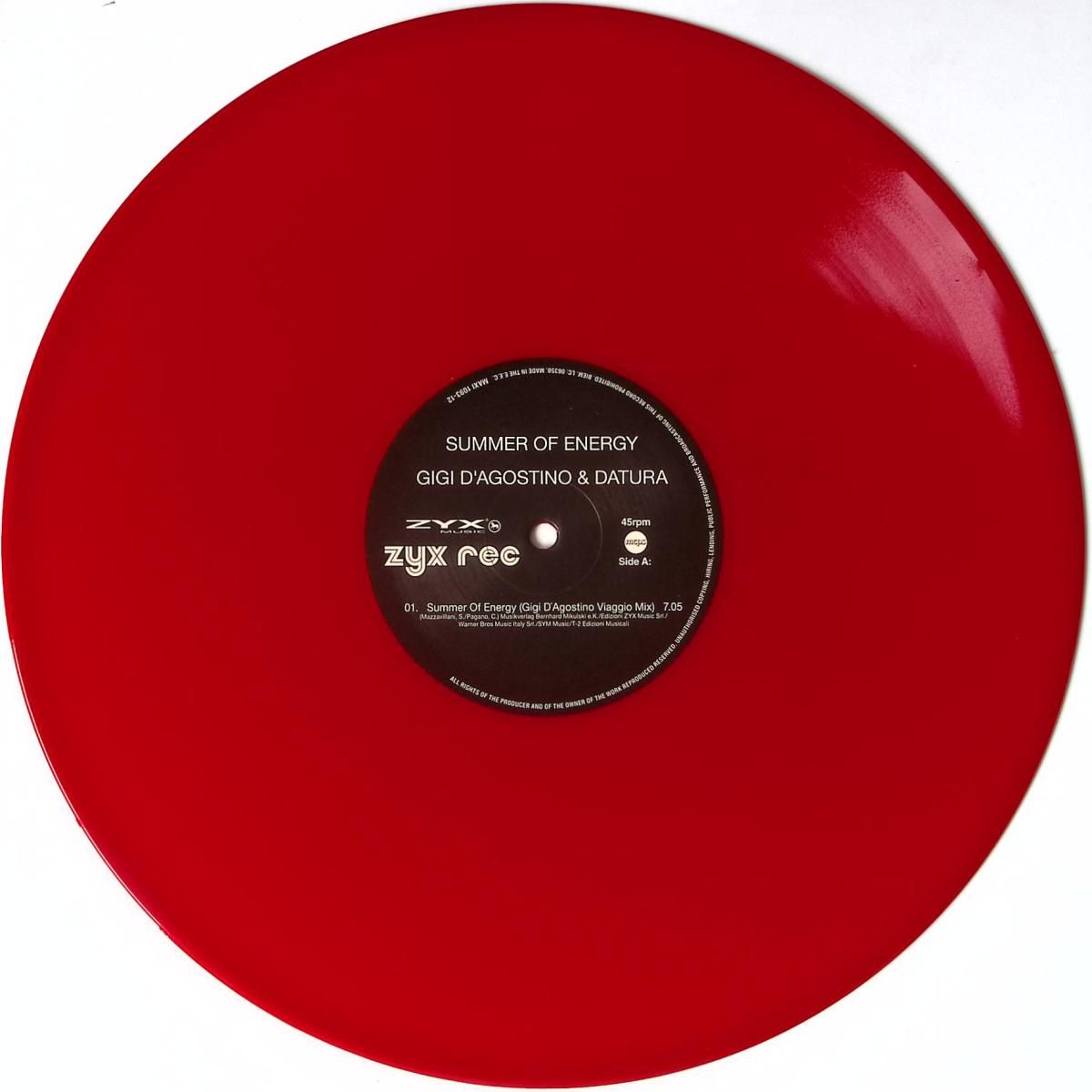 Gigi D'AGOSTINO  &  DATURA - Summer Of Energy | Zyx Music (MAXI1093-12) - main