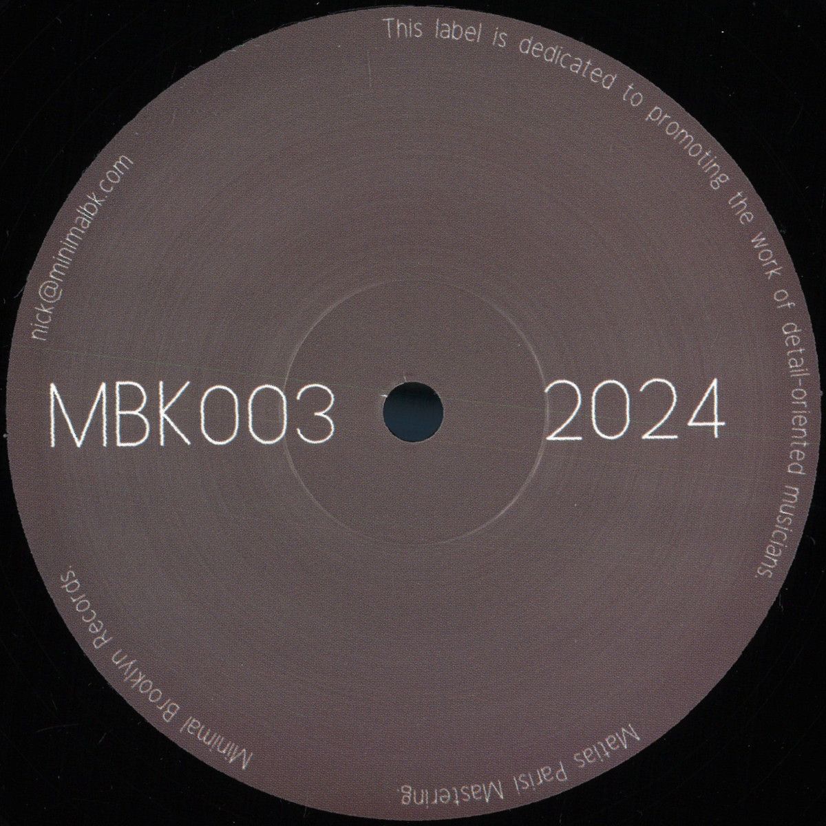 Various - MBK003 | Minimal Brooklyn Records (MBK003)