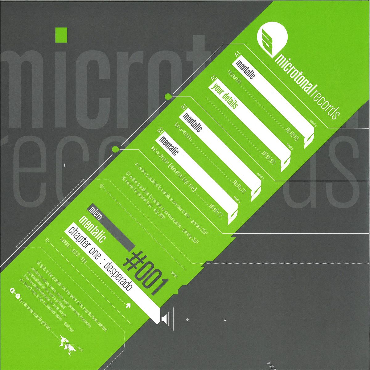 Mentalic - Chapter One: Desperado | Microtonal Records (MICRO001) Mentalic - Chapter One: Desperado | Microtonal Records (MICRO001)