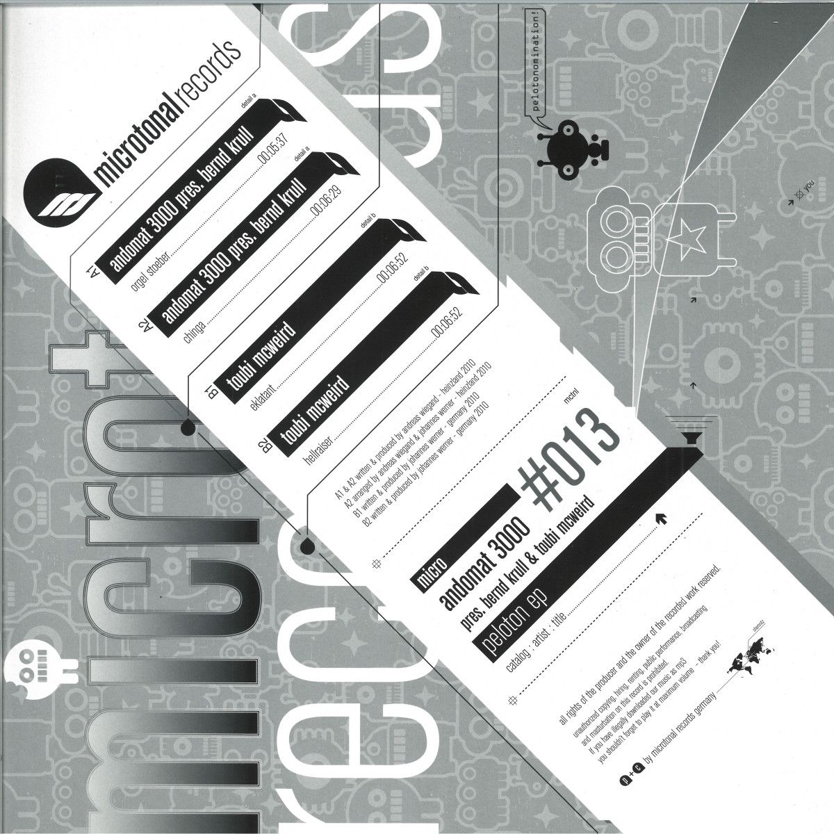 Andomat 3000 & Bernd Krull & Toubi Mcweird - Peloton EP | Microtonal Records (MICRO013) Andomat 3000 & Bernd Krull & Toubi Mcweird - Peloton EP | Microtonal Records (MICRO013)