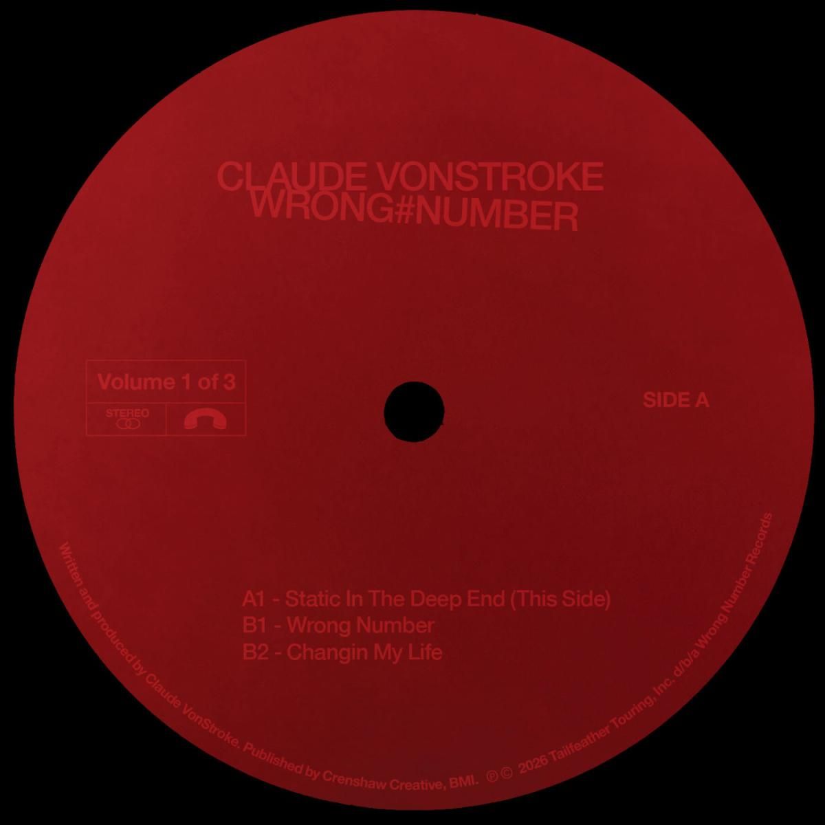 Claude VonStroke - Wrong Number Vol.1 | Wrong Number Records (WRONG001-VINYL-1)