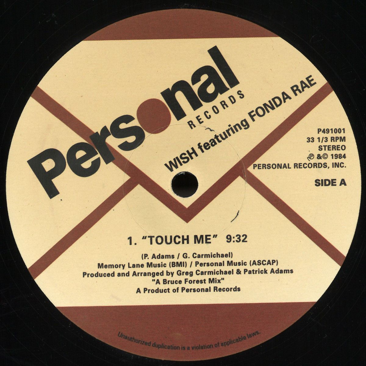 Wish - Touch Me | Personal Records (P491001) - main