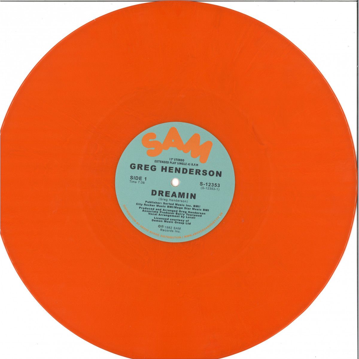 Greg Henderson - Dreamin' | Sam Records (S-12353ORANGE) - main Greg Henderson - Dreamin' | Sam Records (S-12353ORANGE) - main