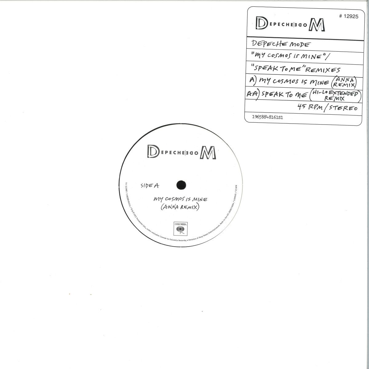 Depeche Mode - My Cosmos Is Mine / Speak To Me (Remixes) | Sony Music (19658848161) - main