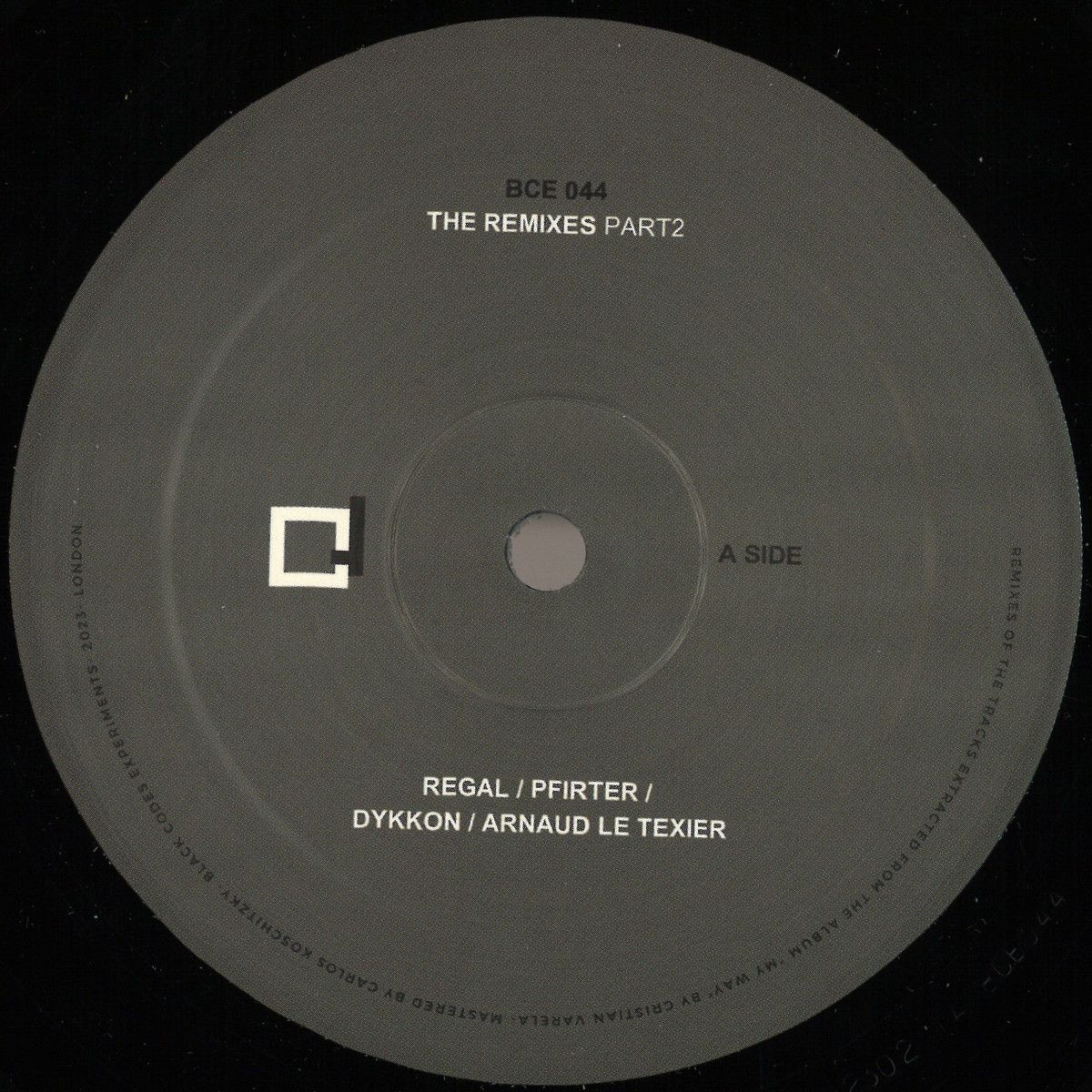 Cristian Varela - My Way - The Remixes | Black Codes Experiments (BCE044) - main