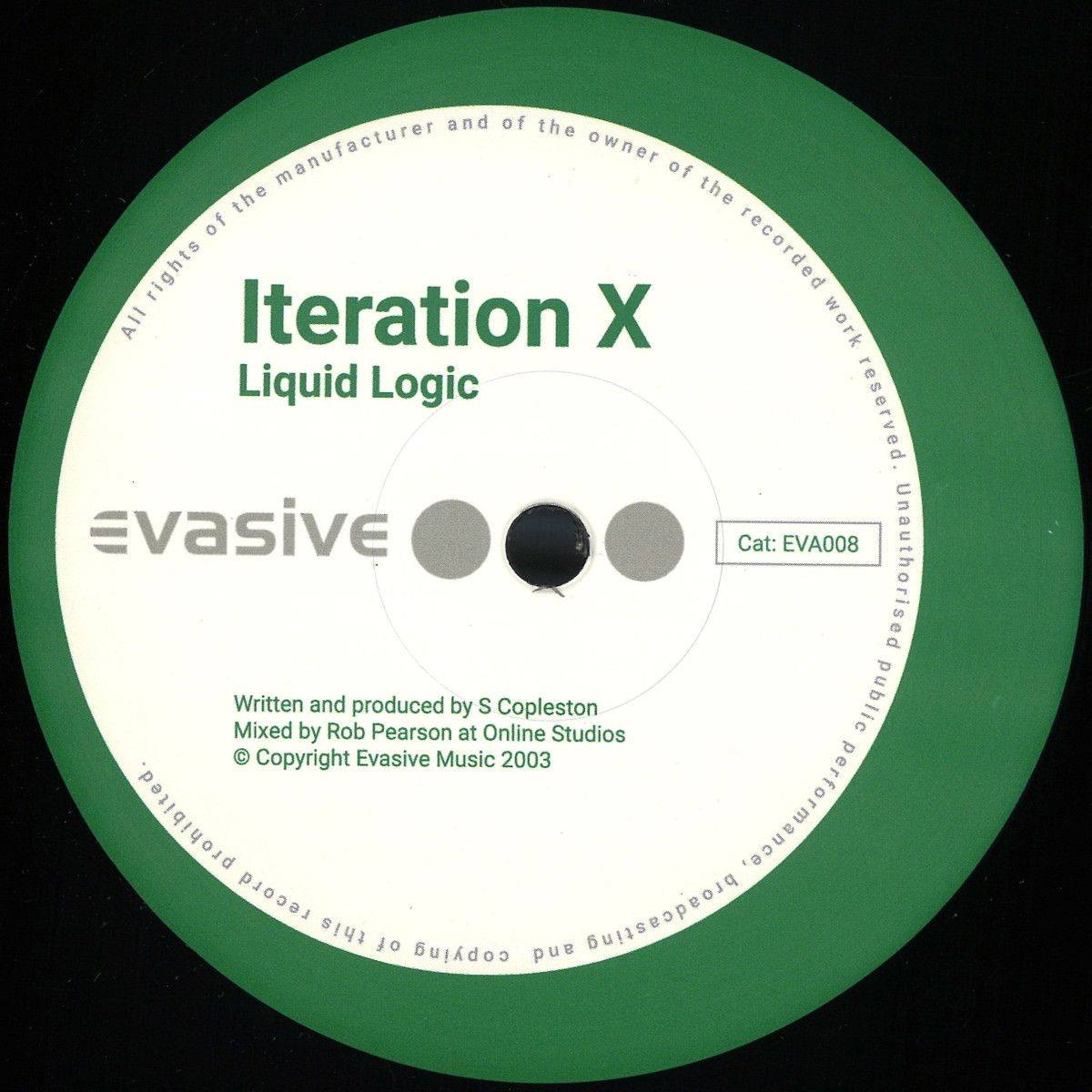 Iteration X - Timecheck / Liquid Logic | Evasive Records (EVA008) - main Iteration X - Timecheck / Liquid Logic | Evasive Records (EVA008) - main