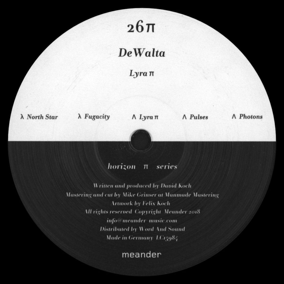 Dewalta - Lyra Pi | Meander Records (MEANDER26π-RP)