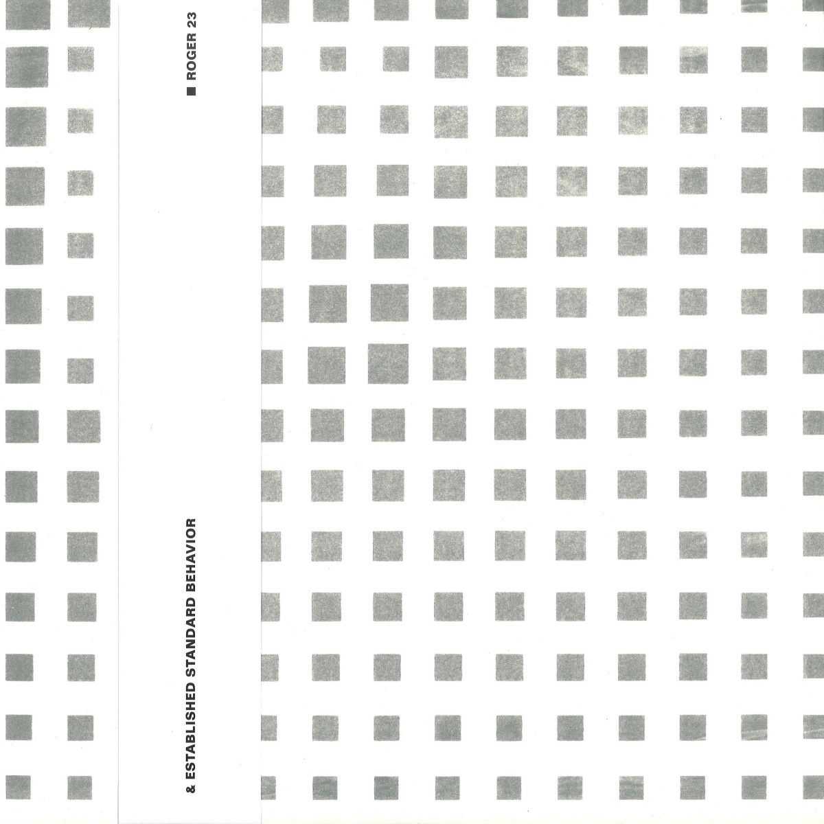Roger 23 - Bounds Of A Moral Principle And Established Standard Behavior | Night Defined Recordings (NDWAXLP03)