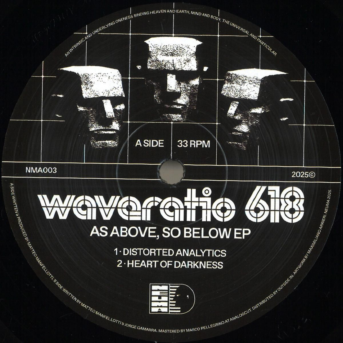 Waveratio 618  &  Former Being - As Above, So Below EP | Nuema Records (NMA003) - main