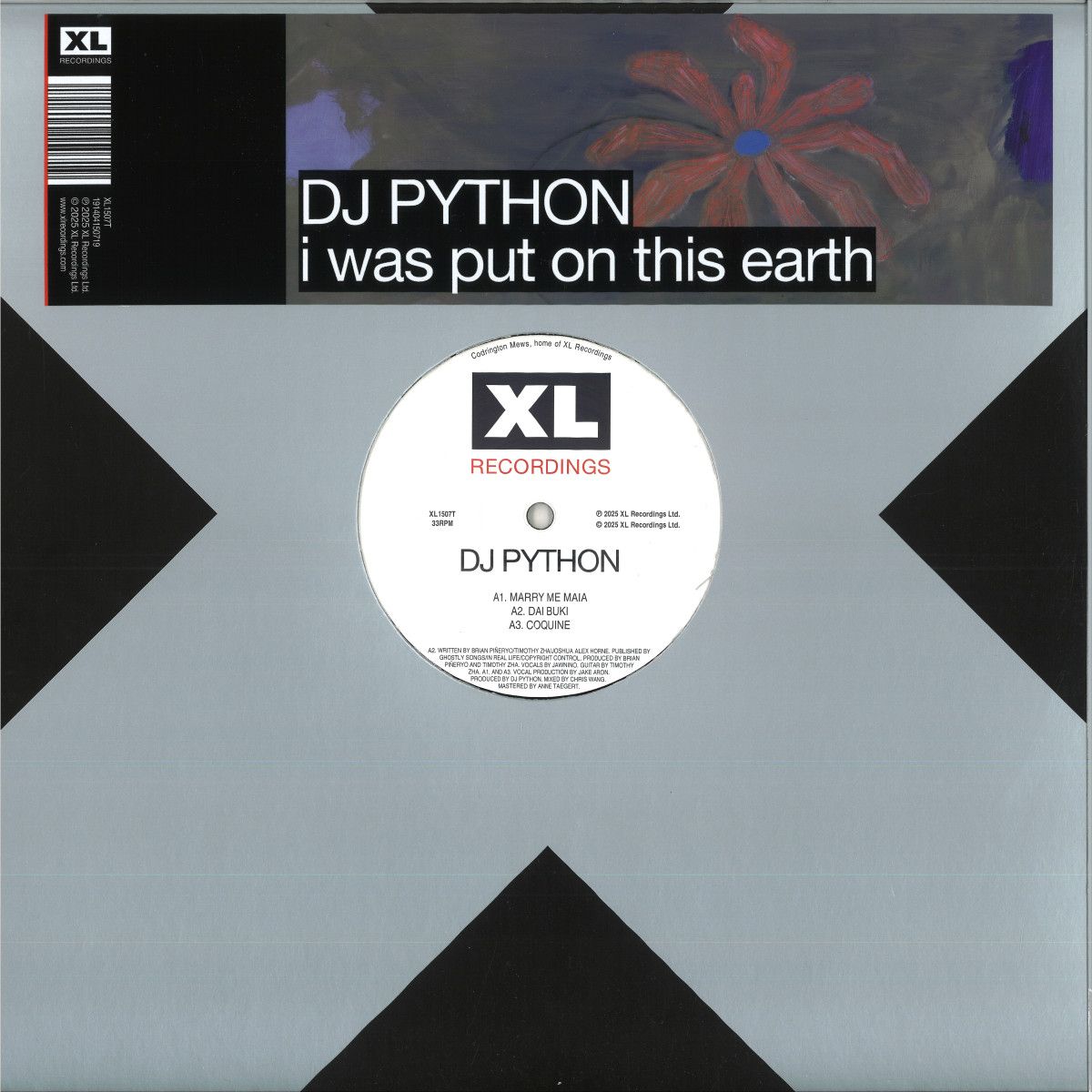 Dj Python - I WAS PUT ON THIS EARTH | XL Recordings (XL1507T) - main