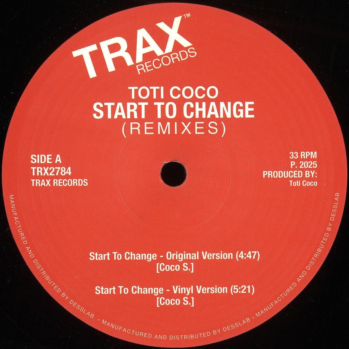 TOTI COCO - START TO CHANGE (REMIXES) | Trax Records (TRX2784)