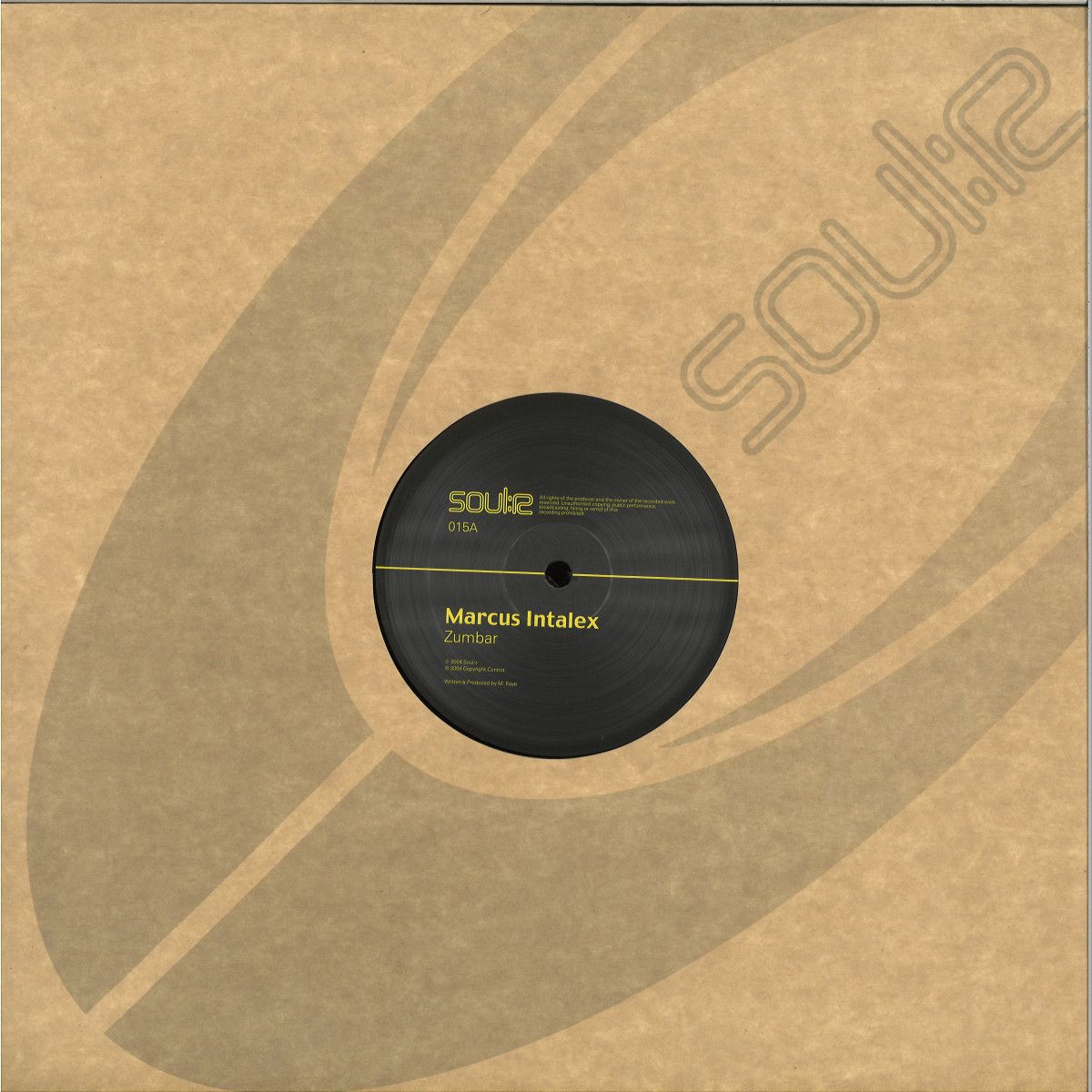 Marcus Intalex - Zumbar / Temperance | Soul:R (SOULR015) - main