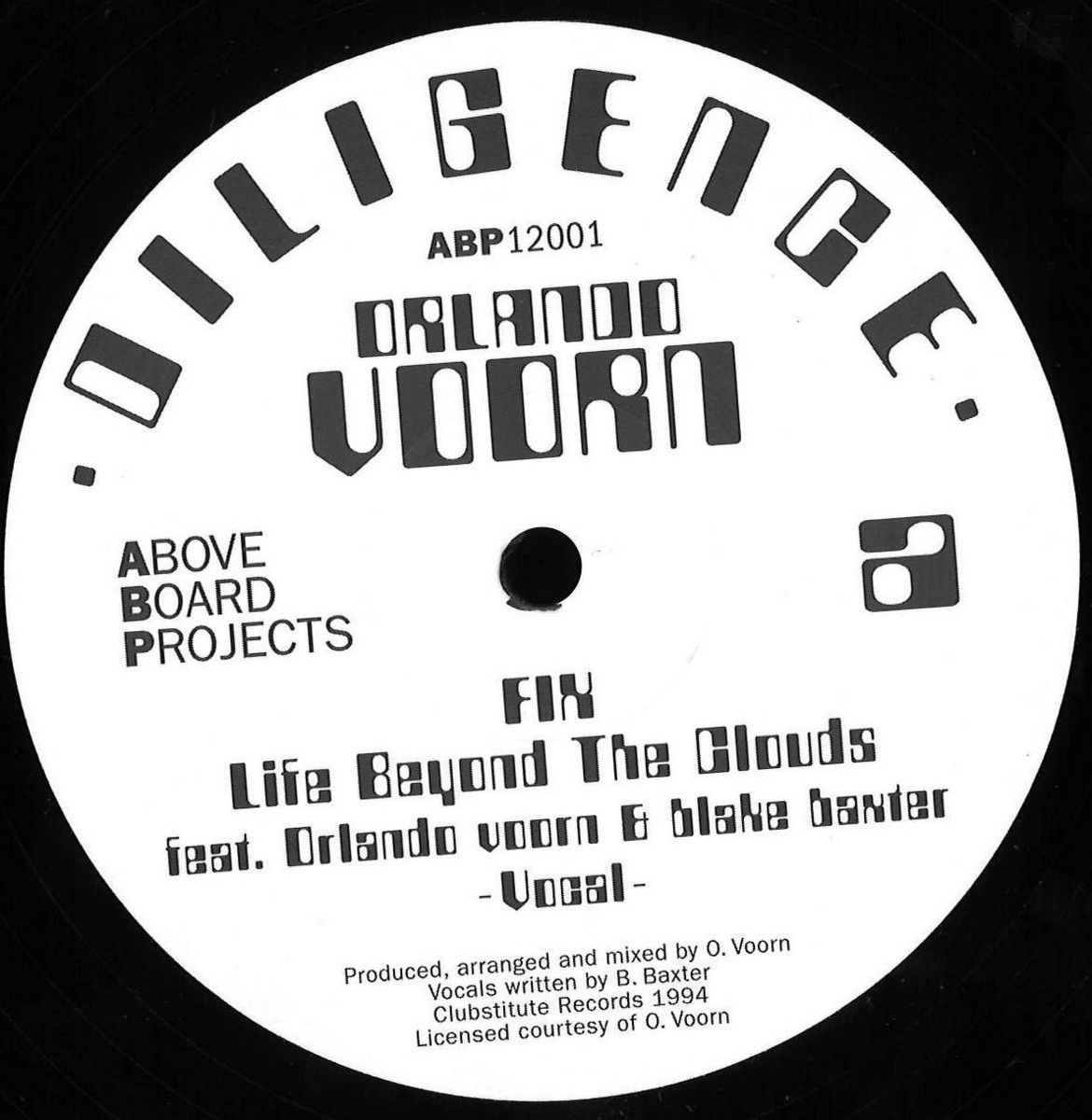 Orlando Voorn - Diligence 12" Sampler | Above Board Projects (ABP12001) - main