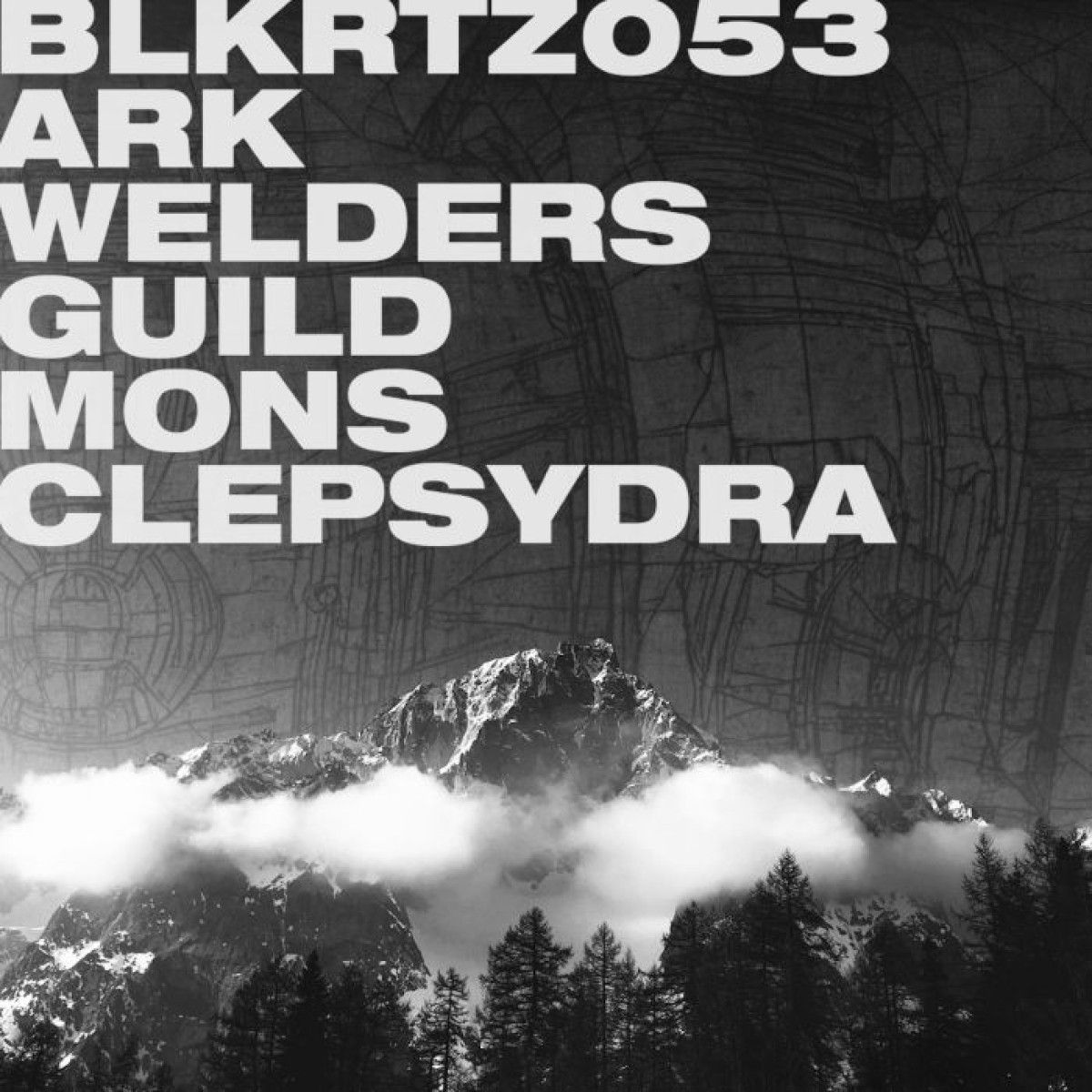 Ark Welders Guild  &  Deadbeat  &  Letizia Trussi - Mons Clepsydra LP 2x12" | Blkrtz (BLKRTZ053) - main