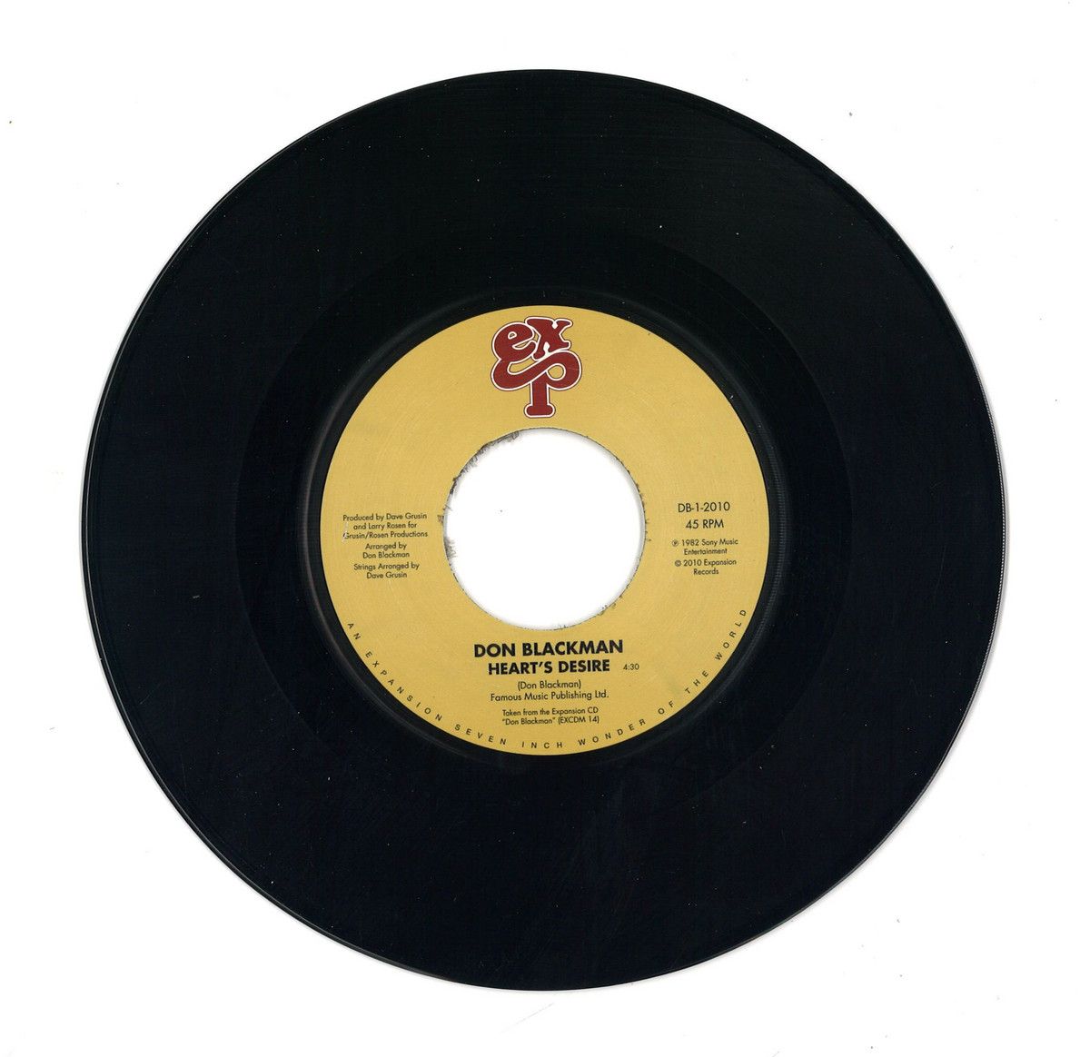 Don Blackman - Heart's Desire (7") | Expansion (DB12010) - main