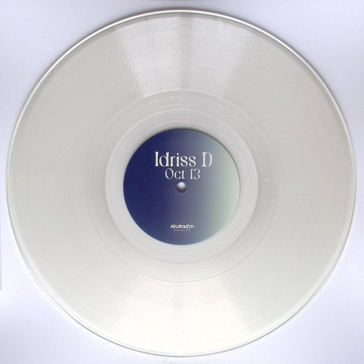IDRISS D - OCT 13 | Memento Records (MEMENTO056) - main