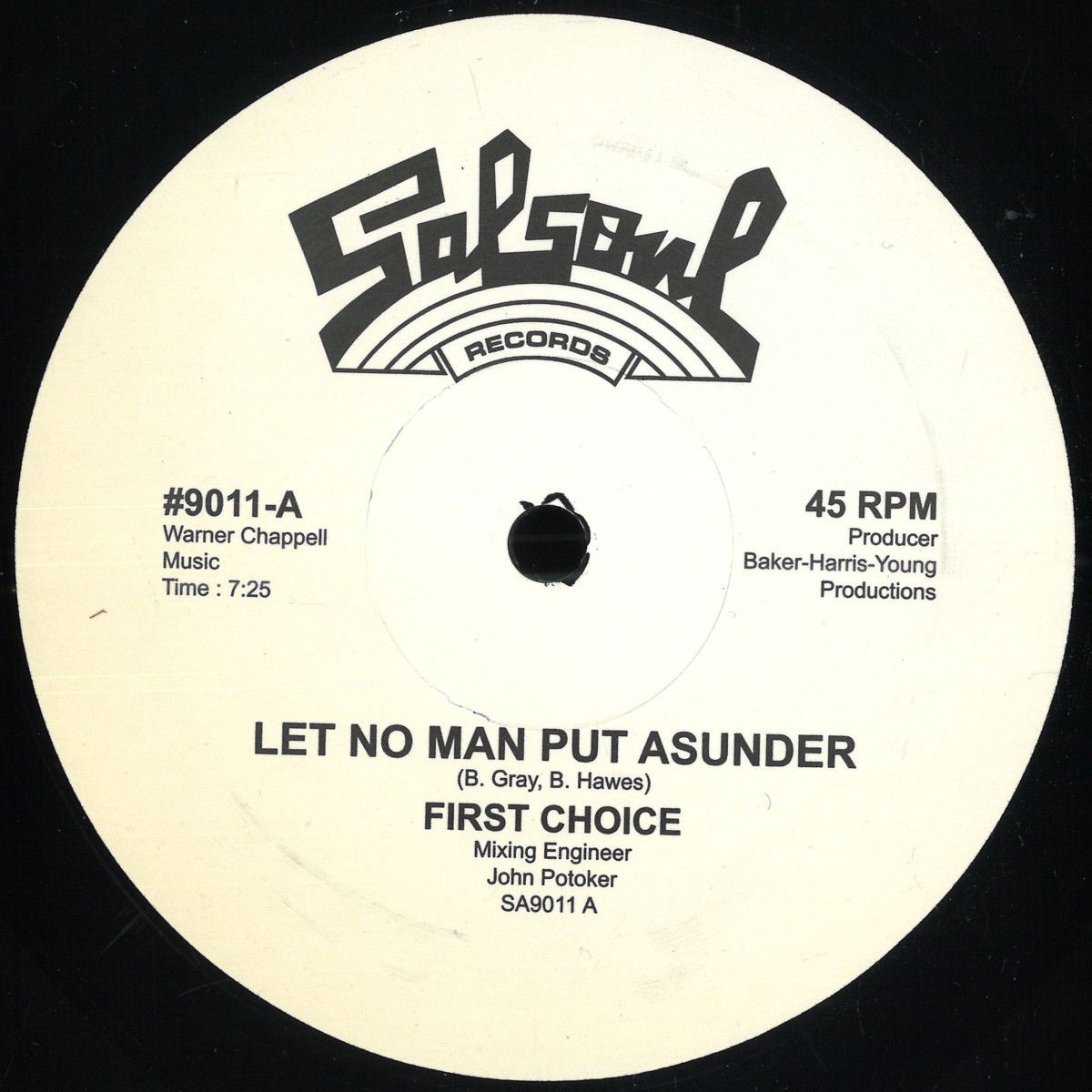 First Choice - Let No Man Put Asunder (Ron Hardy Edit | Salsoul (SA-9011) - main