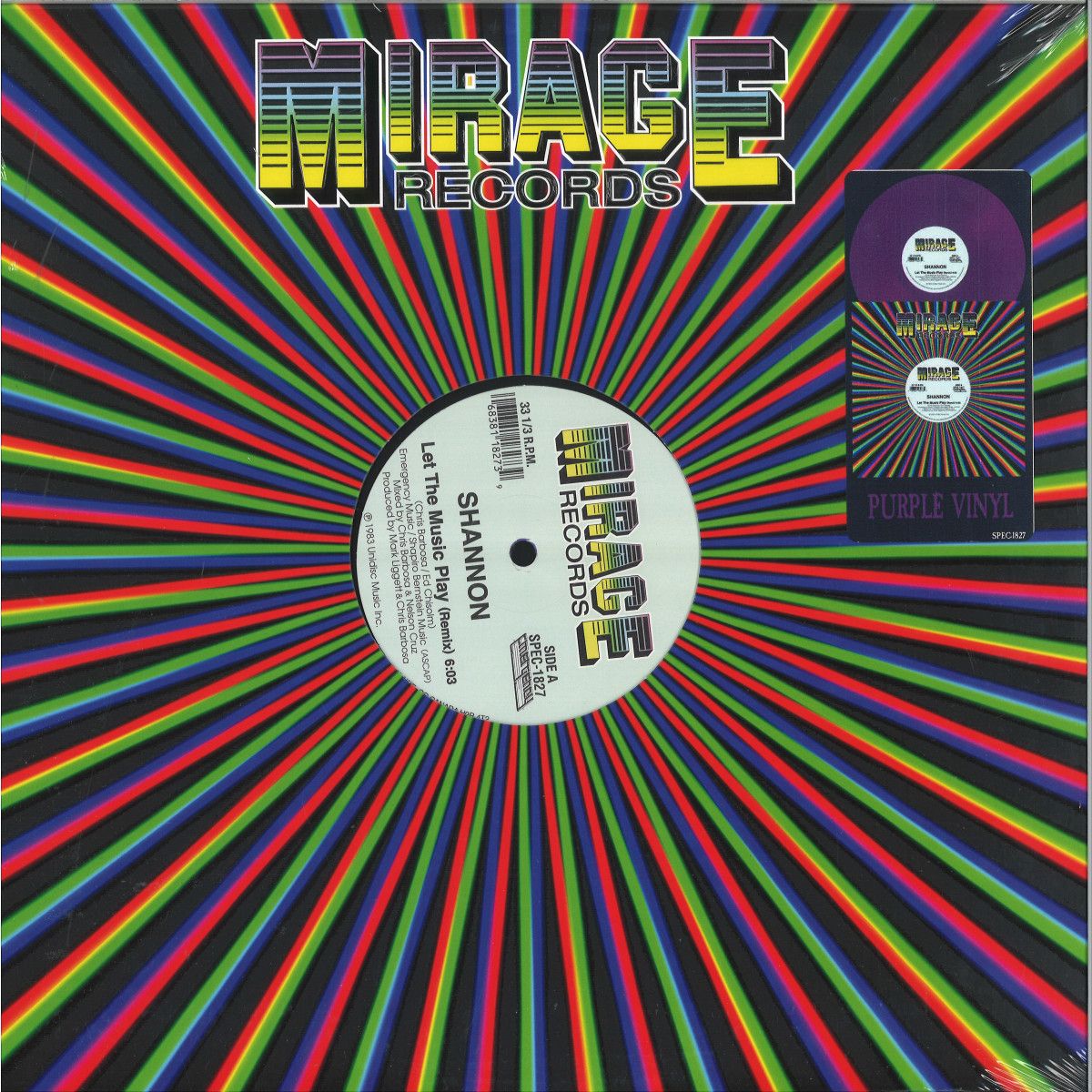 Shannon - Let The Music Play | Mirage Records (SPEC-1827) - main Shannon - Let The Music Play | Mirage Records (SPEC-1827) - main