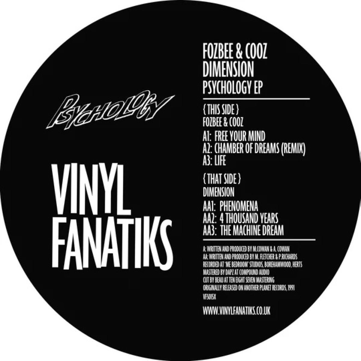 Fozbee  &  Cooze  &  Dimension - Psychology EP | Vinyl Fanatiks (VFS015X)