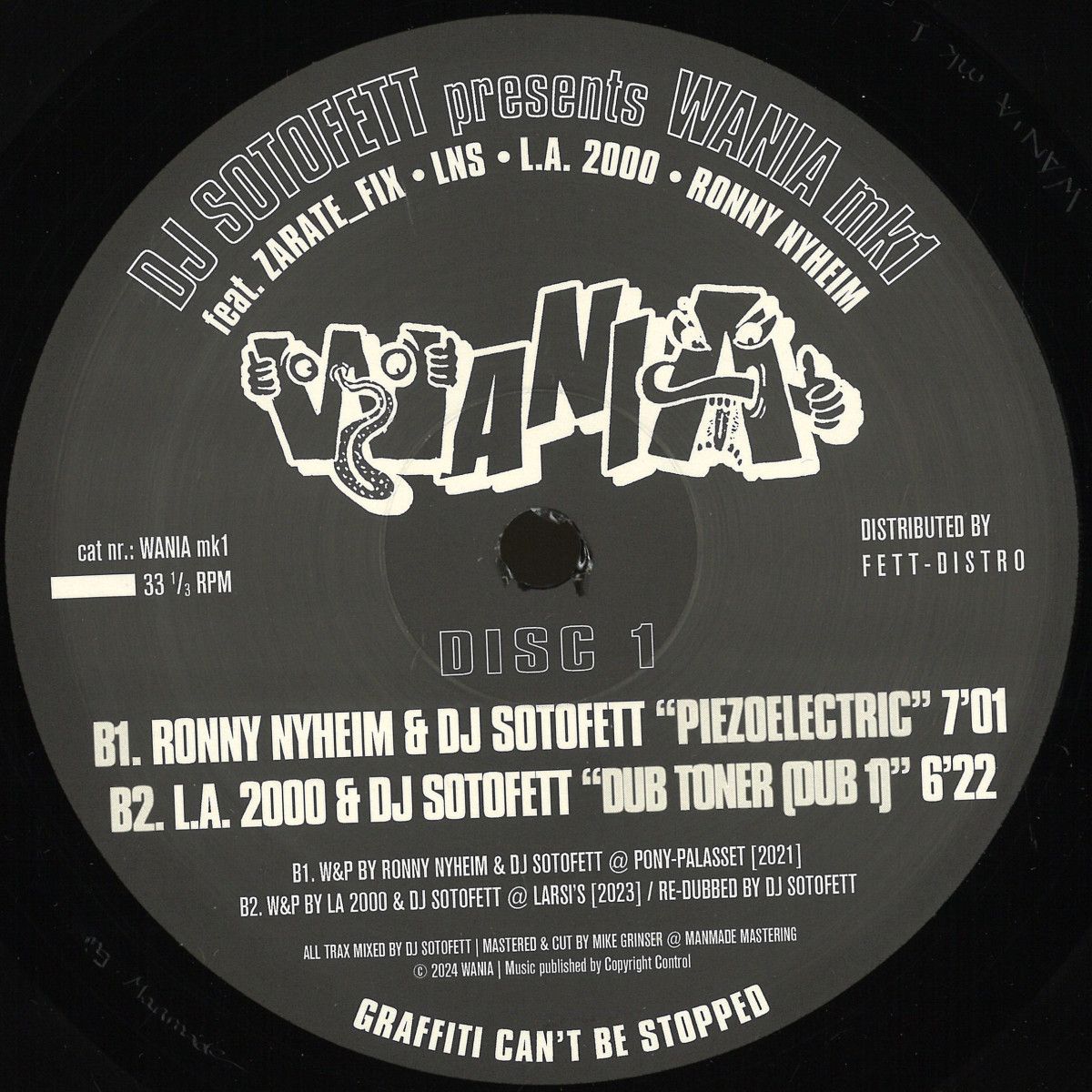 Dj Sotofett - WANIA mk1 (2x12") | Wania (WANIAMK1NOCOVER) - main