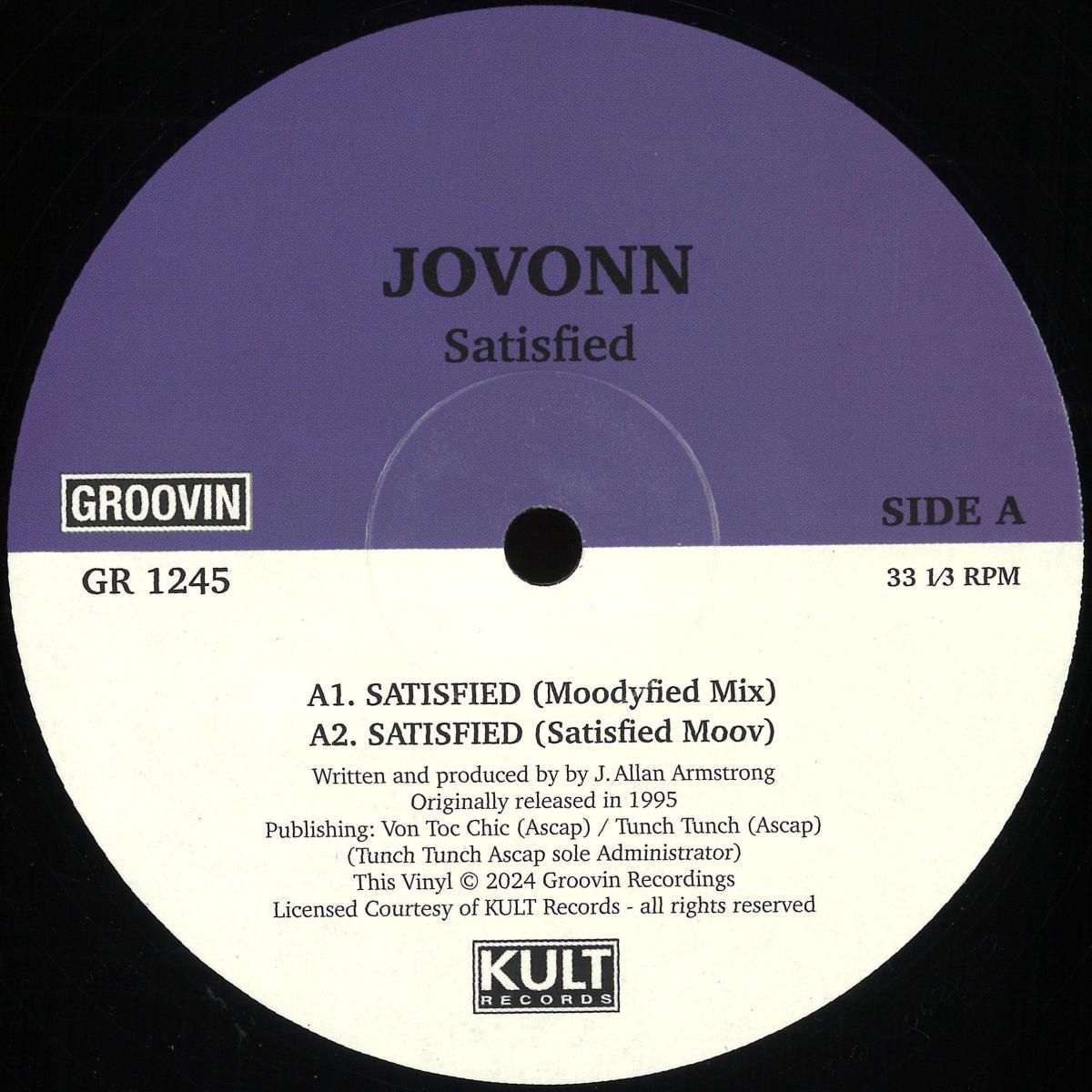 Jovonn - Satisfied / I´m Waiting / Afterlife | Groovin Recordings (GR1245) - main
