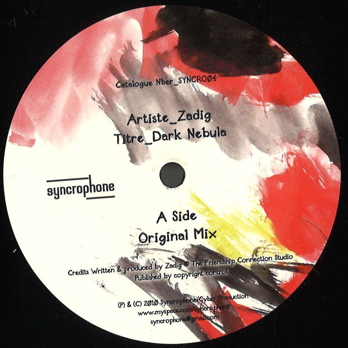 Zadig - Dark Nebula Ep | Syncrophone Records (SYNCRO04) - main